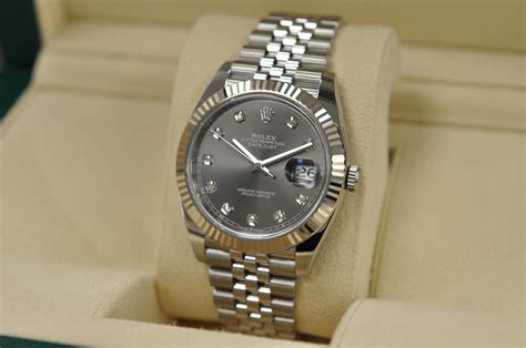 rolex datejust 41 rhodium diamond dial jubilee bracelet|rolex datejust 41 with diamonds.